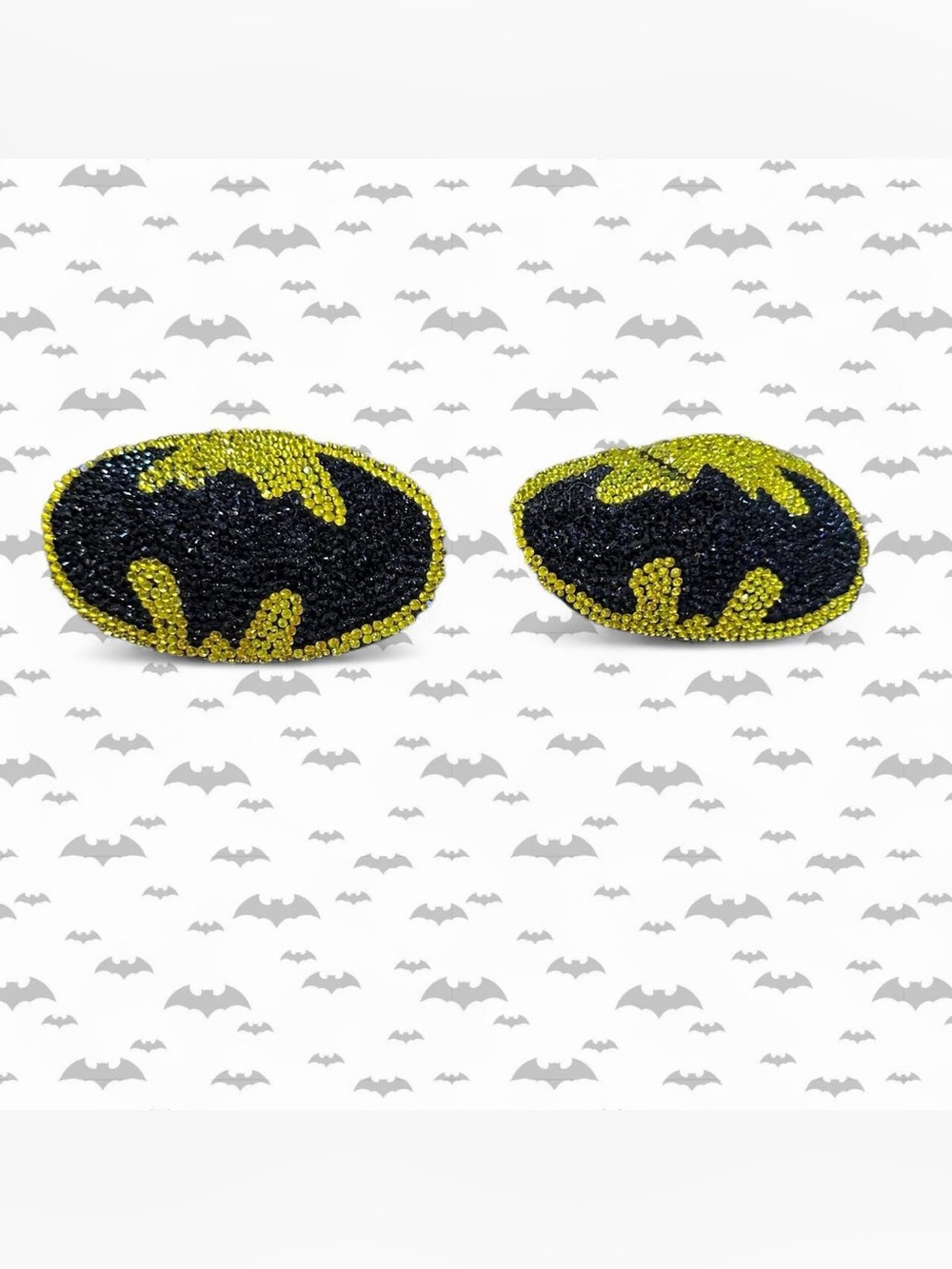 Handmade Custom Black and Yellow Batman DC Logo Burlesque Pasties